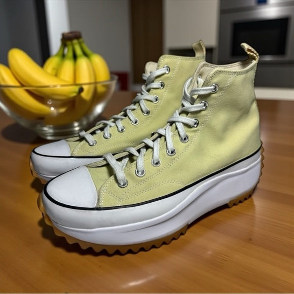 Converse Run Star Hike Hi Unisex Sneakers Yellow Canvas Men’s 10.5 (Women's 12) - Picture 1 of 10